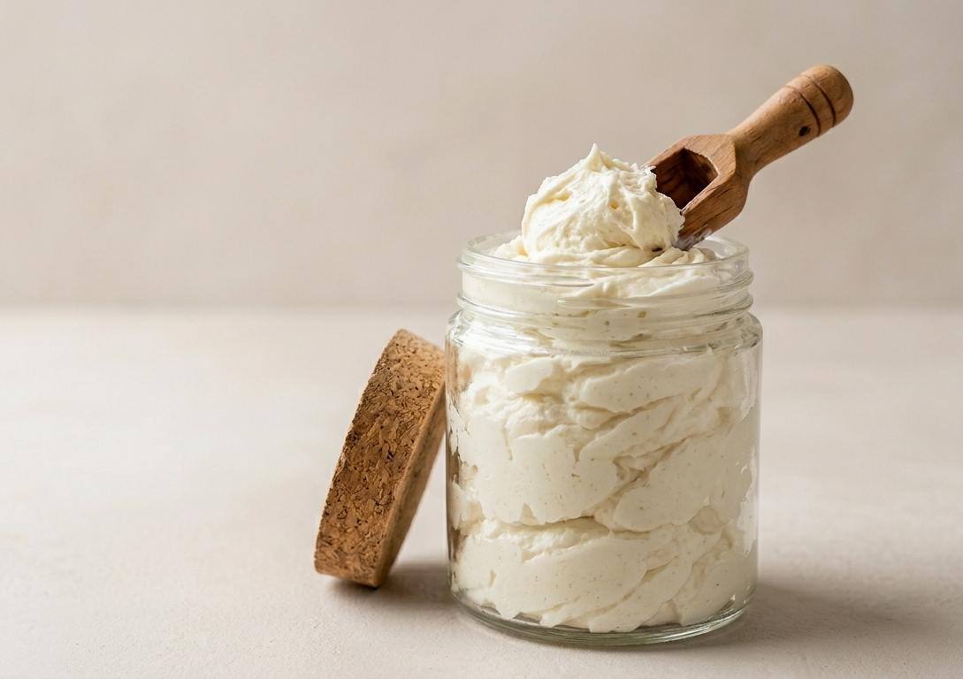 Three Ingredient Whipped Shea Butter (Non-greasy & Smooth)