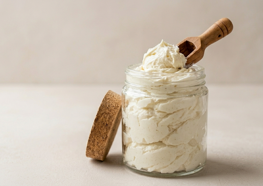 Three Ingredient Whipped Shea Butter (Non-greasy & Smooth)